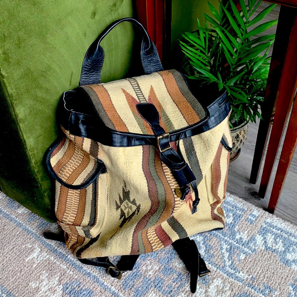 Ecote Southwestern blanket pattern backpack